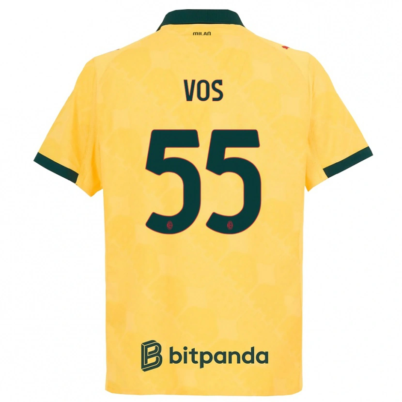 Danxen Heren Silvano Vos #55 Geel Zwart Thuisshirt Derde Tenue 2025/26 T-Shirt