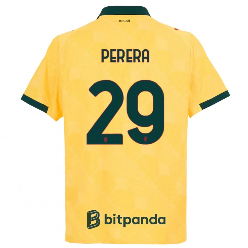 Danxen Heren Nirash Perera #29 Geel Zwart Thuisshirt Derde Tenue 2025/26 T-Shirt