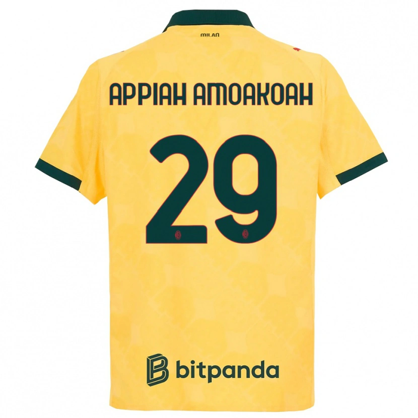 Danxen Heren Karen Appiah Amoakoah #29 Geel Zwart Thuisshirt Derde Tenue 2025/26 T-Shirt
