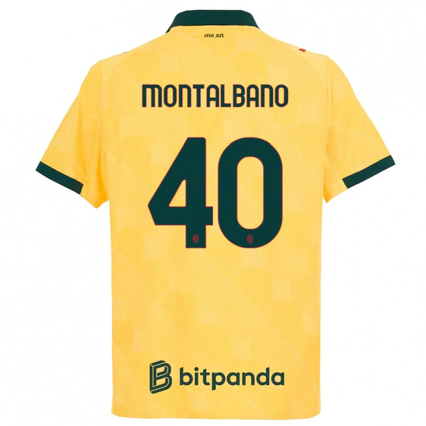 Danxen Heren Nicolo Montalbano #40 Geel Zwart Thuisshirt Derde Tenue 2025/26 T-Shirt