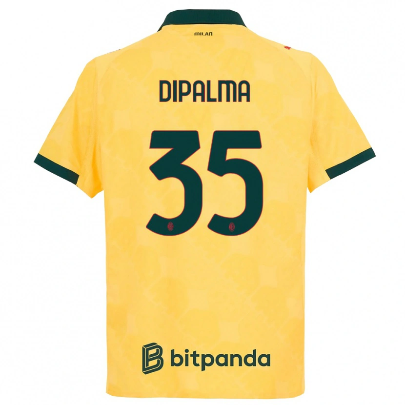 Danxen Heren Matteo Dipalma #35 Geel Zwart Thuisshirt Derde Tenue 2025/26 T-Shirt