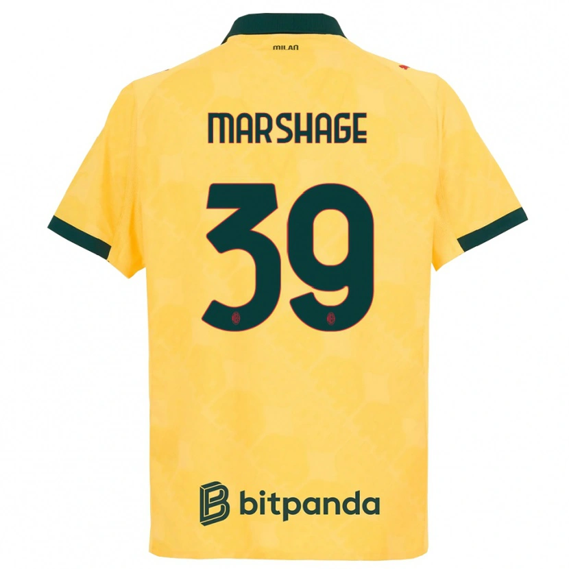 Danxen Heren Wilgot Marshage #39 Geel Zwart Thuisshirt Derde Tenue 2025/26 T-Shirt