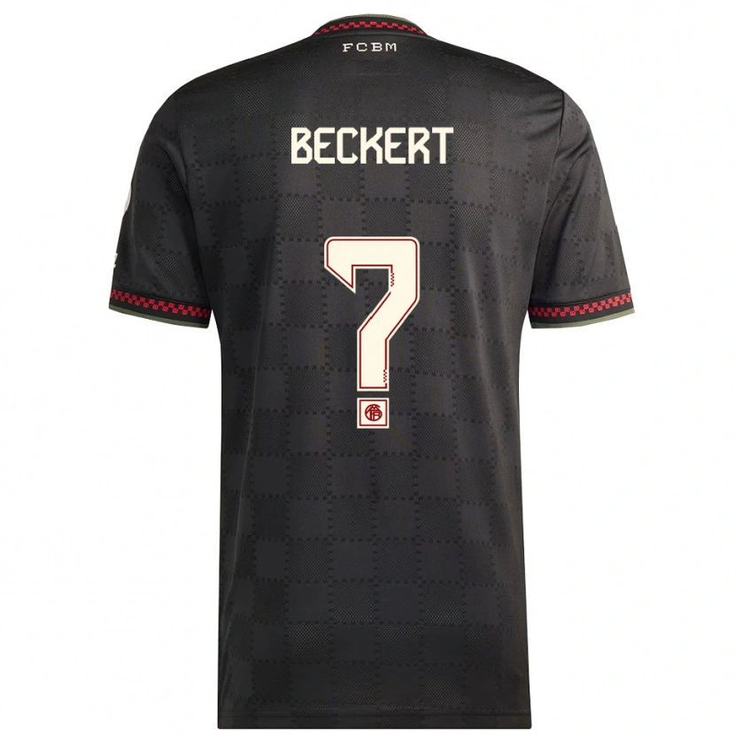 Danxen Heren Valentin Beckert #0 Zwart Wit Thuisshirt Derde Tenue 2025/26 T-Shirt