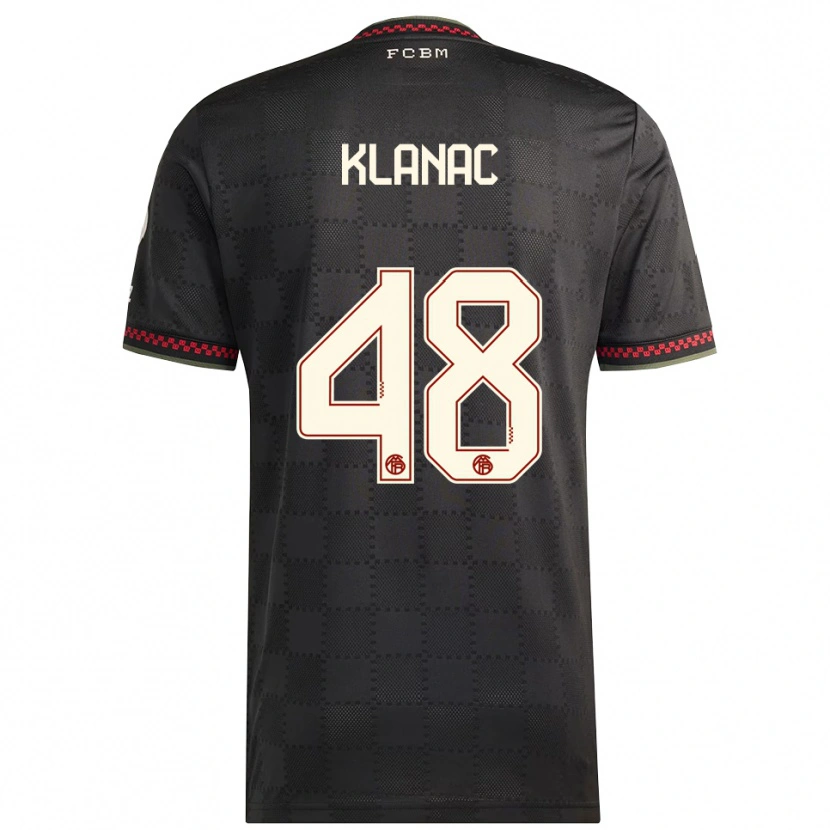 Danxen Heren Leon Klanac #48 Zwart Wit Thuisshirt Derde Tenue 2025/26 T-Shirt