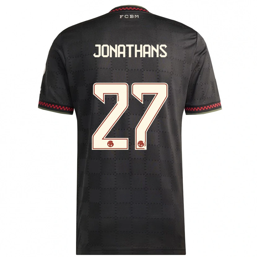 Danxen Heren David Jonathans #27 Zwart Wit Thuisshirt Derde Tenue 2025/26 T-Shirt