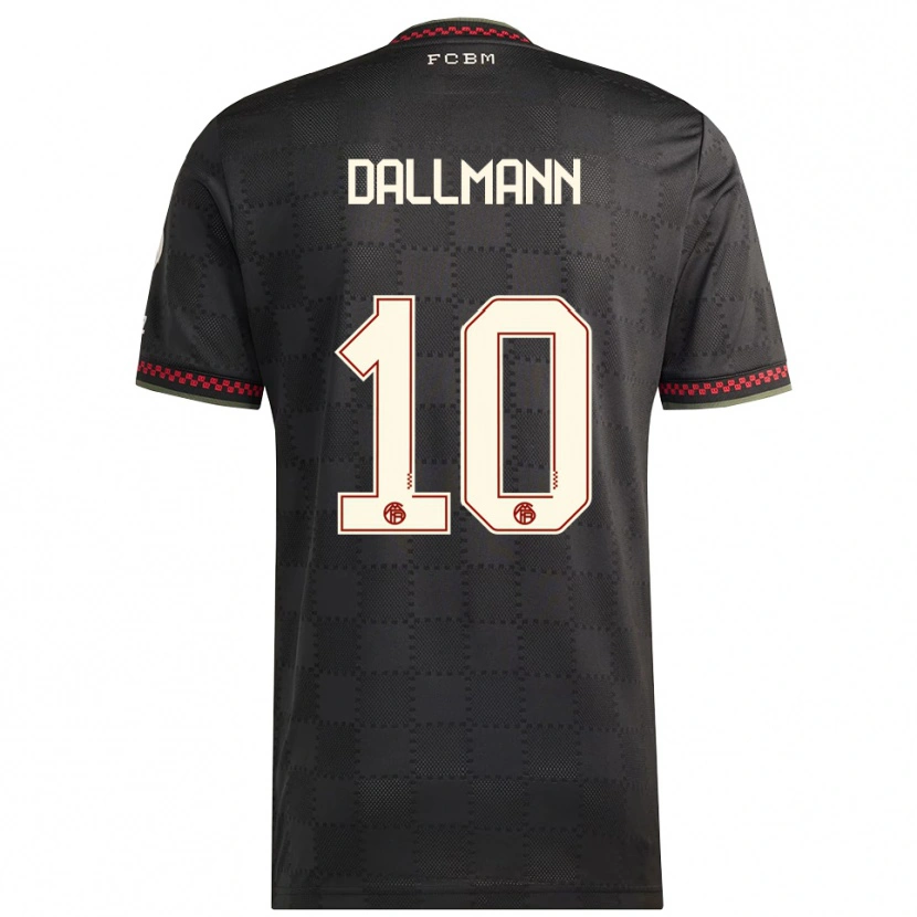 Danxen Heren Linda Dallmann #10 Zwart Wit Thuisshirt Derde Tenue 2025/26 T-Shirt