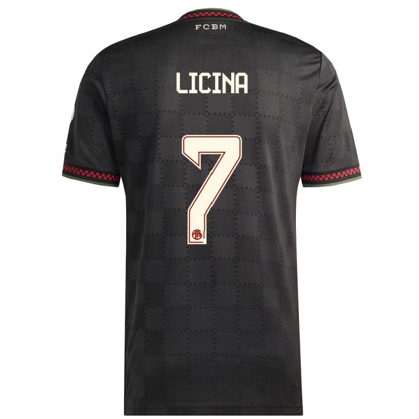 Danxen Heren Adin Licina #7 Zwart Wit Thuisshirt Derde Tenue 2025/26 T-Shirt