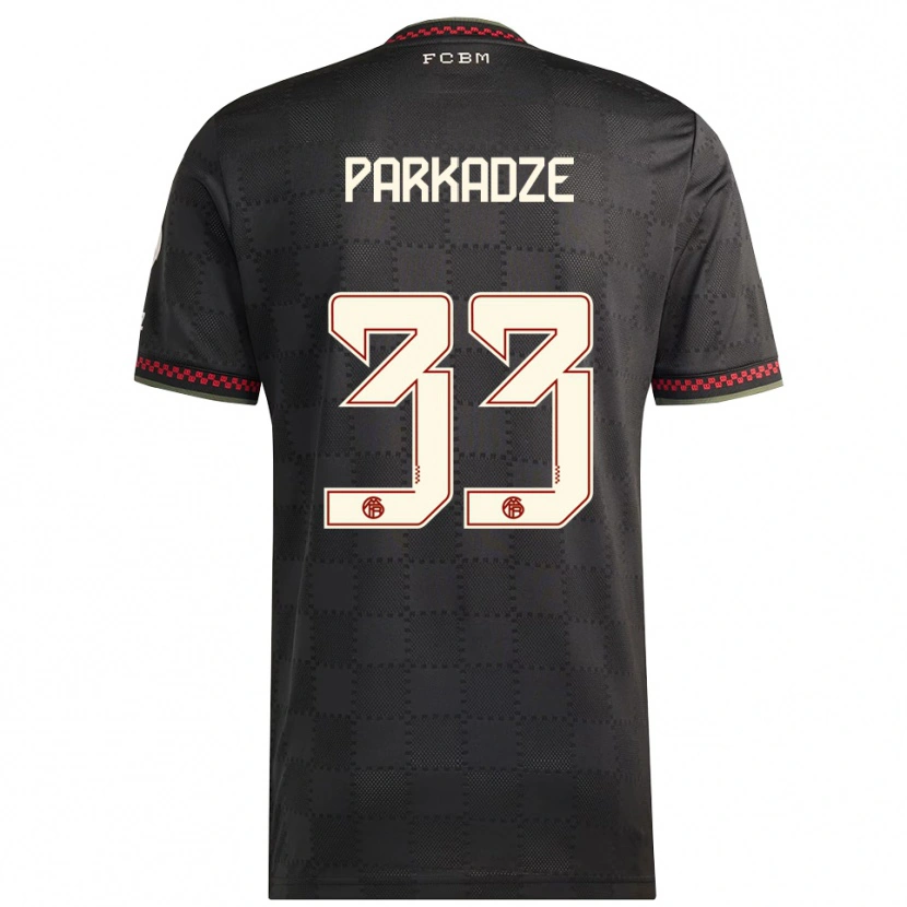 Danxen Heren Luka Parkadze #33 Zwart Wit Thuisshirt Derde Tenue 2025/26 T-Shirt