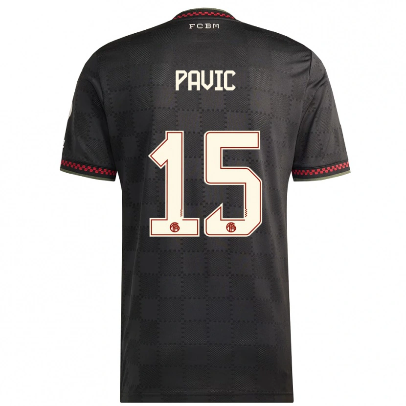 Danxen Heren Filip Pavic #15 Zwart Wit Thuisshirt Derde Tenue 2025/26 T-Shirt