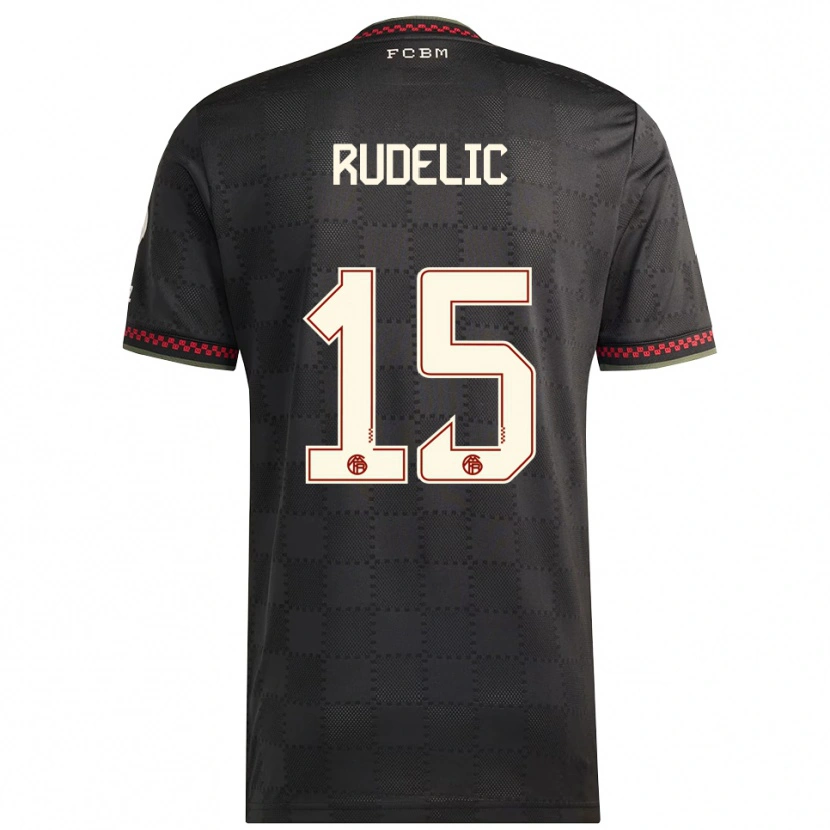 Danxen Heren Ivana Rudelic #15 Zwart Wit Thuisshirt Derde Tenue 2025/26 T-Shirt