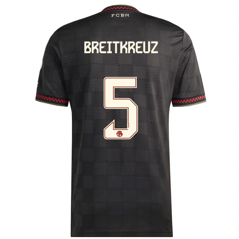 Danxen Heren Steve Breitkreuz #5 Zwart Wit Thuisshirt Derde Tenue 2025/26 T-Shirt