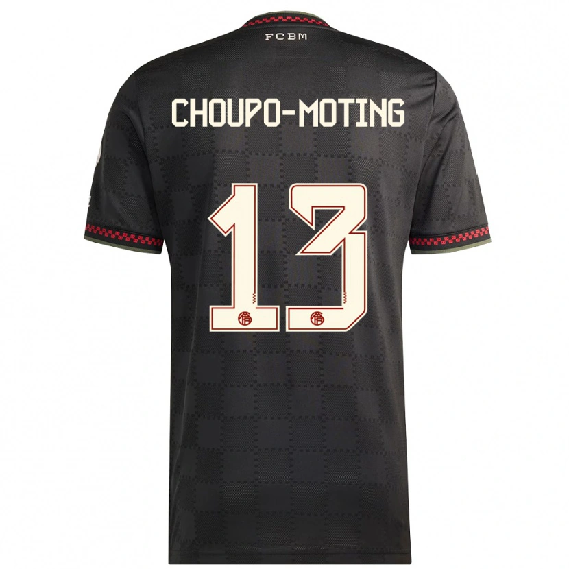 Danxen Heren Eric Maxim Choupo-Moting #13 Zwart Wit Thuisshirt Derde Tenue 2025/26 T-Shirt