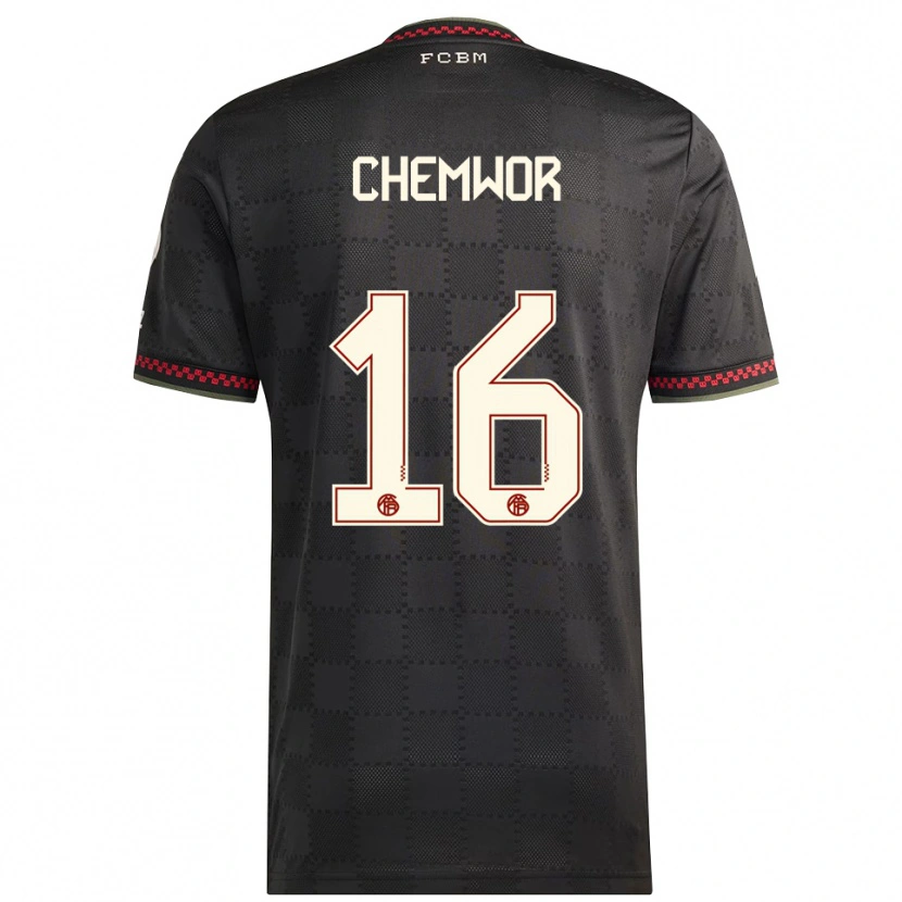 Danxen Heren Sadiki Chemwor #16 Zwart Wit Thuisshirt Derde Tenue 2025/26 T-Shirt