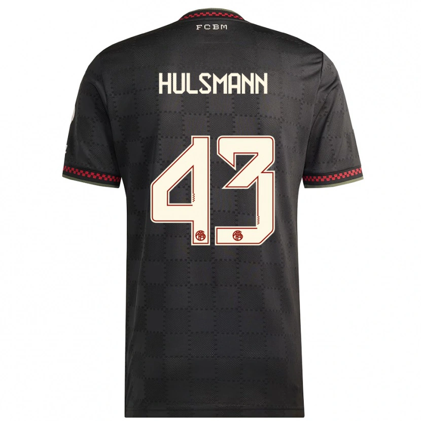 Danxen Heren Tom Hulsmann #43 Zwart Wit Thuisshirt Derde Tenue 2025/26 T-Shirt