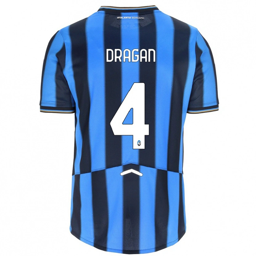 Danxen Dames Oleksandr Dragan #4 Hemelblauw Zwart Thuisshirt Thuistenue 2025/26 T-Shirt