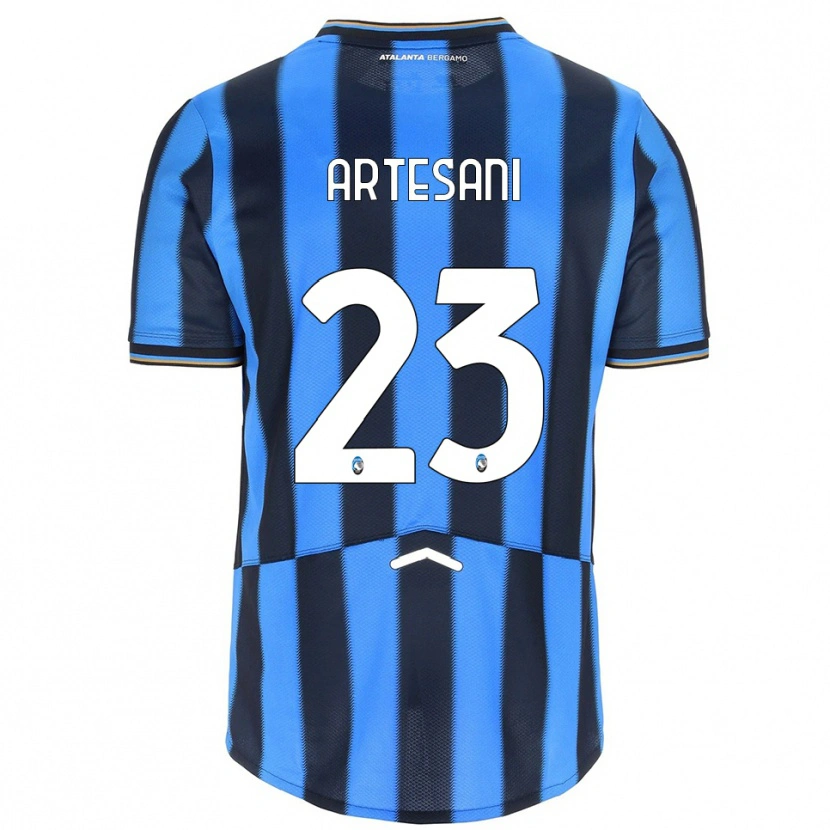 Danxen Dames Nicolò Artesani #23 Hemelblauw Zwart Thuisshirt Thuistenue 2025/26 T-Shirt