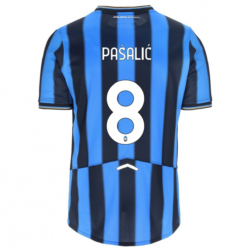 Danxen Dames Mario Pasalić #8 Hemelblauw Zwart Thuisshirt Thuistenue 2025/26 T-Shirt