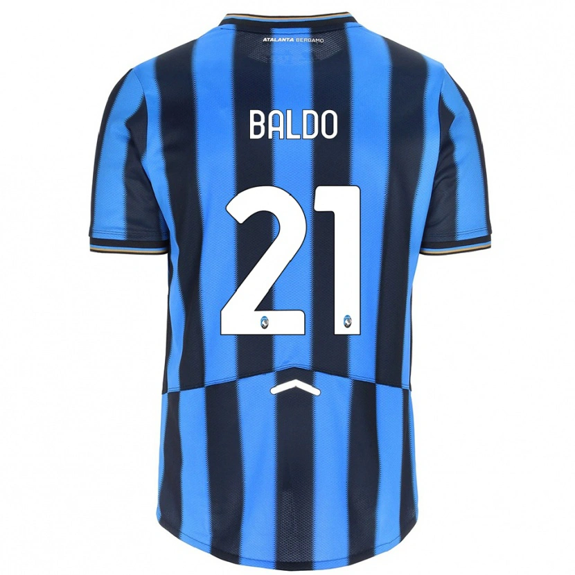 Danxen Dames Nicolò Baldo #21 Hemelblauw Zwart Thuisshirt Thuistenue 2025/26 T-Shirt