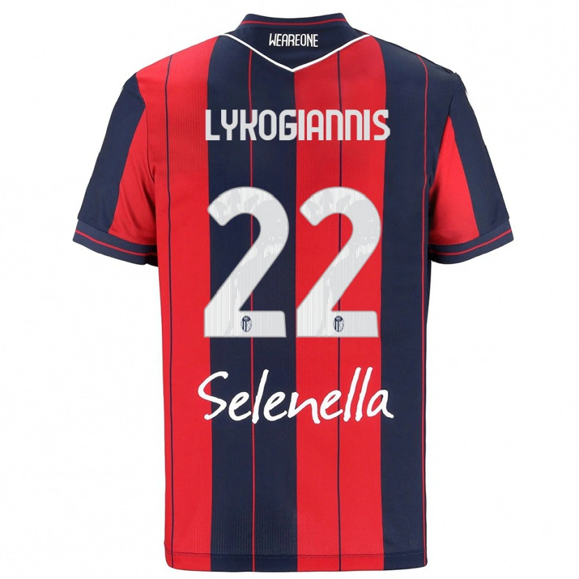 Danxen Dames Charalampos Lykogiannis #22 Rood Marineblauw Thuisshirt Thuistenue 2025/26 T-Shirt