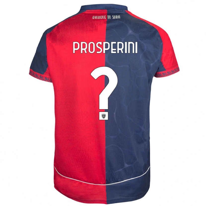 Danxen Dames Matteo Prosperini #0 Rood Marineblauw Thuisshirt Thuistenue 2025/26 T-Shirt