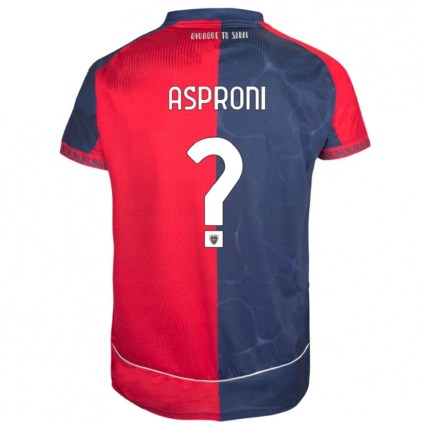 Danxen Dames Luca Asproni #0 Rood Marineblauw Thuisshirt Thuistenue 2025/26 T-Shirt