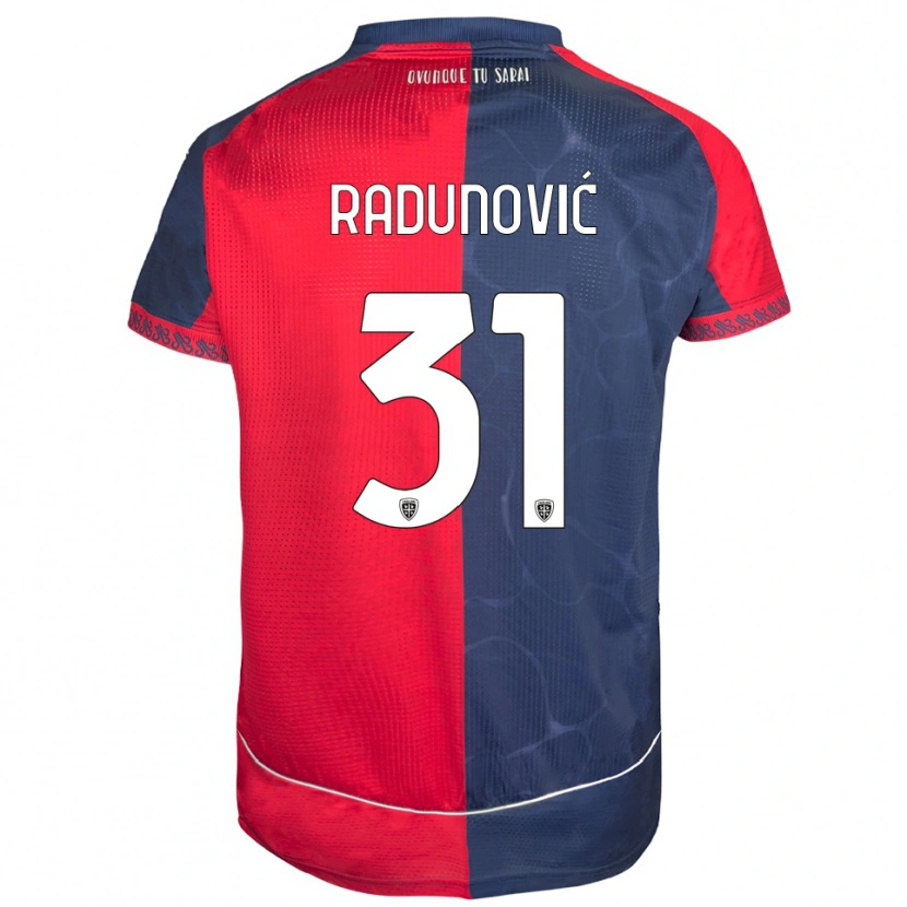 Danxen Dames Boris Radunović #31 Rood Marineblauw Thuisshirt Thuistenue 2025/26 T-Shirt