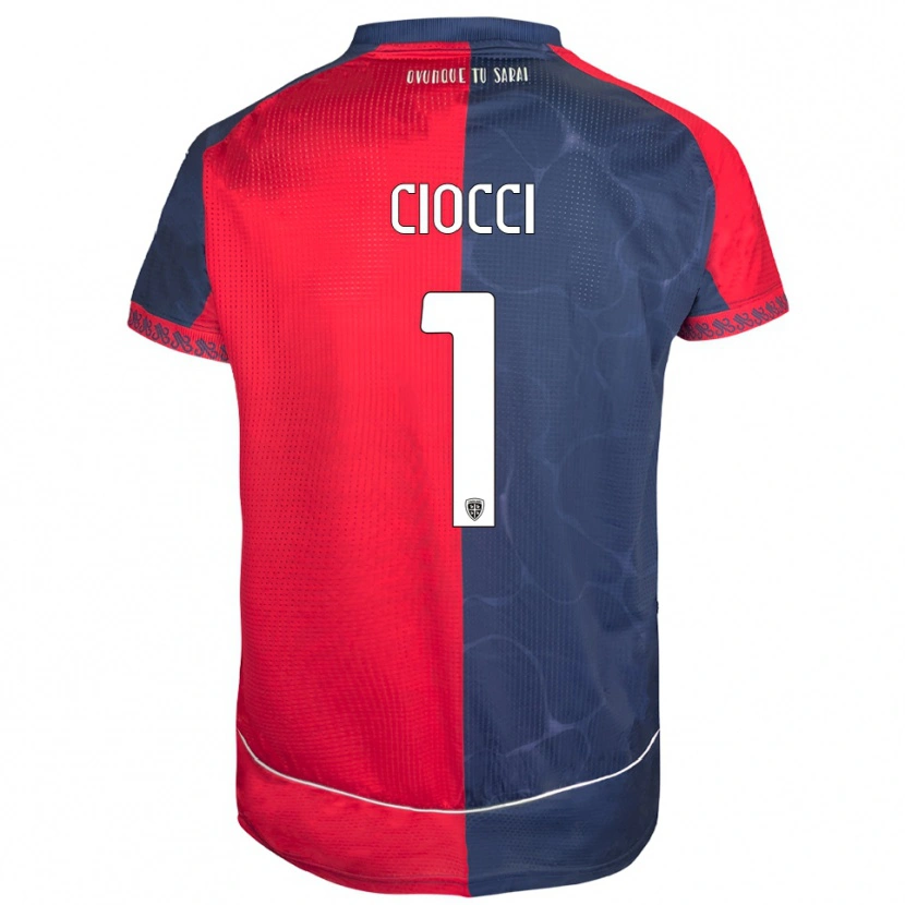 Danxen Dames Giuseppe Ciocci #1 Rood Marineblauw Thuisshirt Thuistenue 2025/26 T-Shirt
