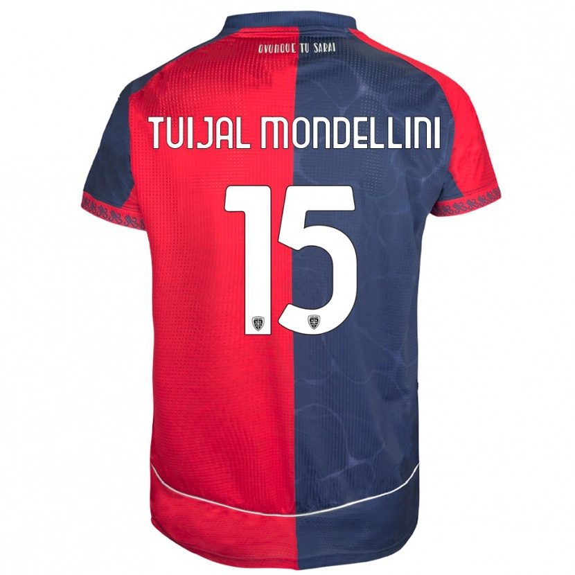 Danxen Dames Luca Tuijai Mondellini #15 Rood Marineblauw Thuisshirt Thuistenue 2025/26 T-Shirt