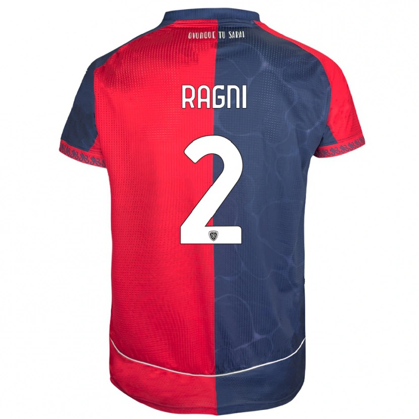 Danxen Dames Michele Ragni #2 Rood Marineblauw Thuisshirt Thuistenue 2025/26 T-Shirt