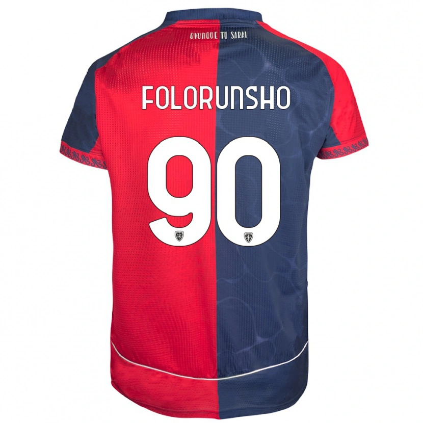 Danxen Dames Michael Folorunsho #90 Rood Marineblauw Thuisshirt Thuistenue 2025/26 T-Shirt