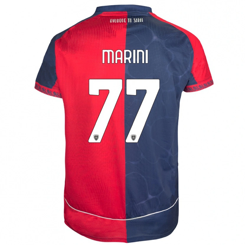 Danxen Dames Matteo Marini #77 Rood Marineblauw Thuisshirt Thuistenue 2025/26 T-Shirt