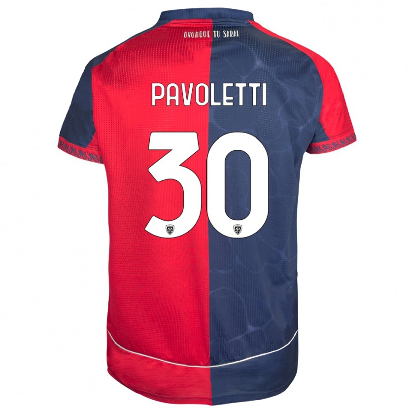 Danxen Dames Leonardo Pavoletti #30 Rood Marineblauw Thuisshirt Thuistenue 2025/26 T-Shirt