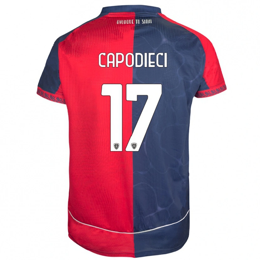 Danxen Dames Loris Capodieci #17 Rood Marineblauw Thuisshirt Thuistenue 2025/26 T-Shirt
