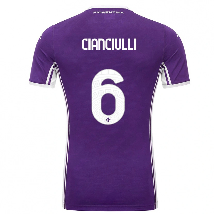 Danxen Dames Salvatore Cianciulli #6 Paars Wit Thuisshirt Thuistenue 2025/26 T-Shirt