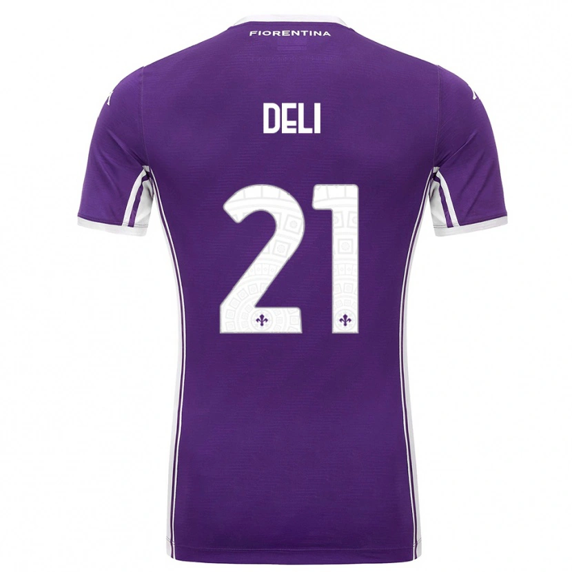 Danxen Dames Lapo Deli #21 Paars Wit Thuisshirt Thuistenue 2025/26 T-Shirt