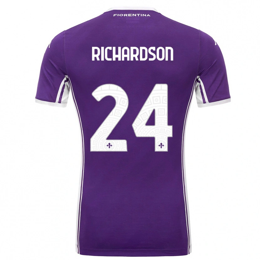 Danxen Dames Amir Richardson #24 Paars Wit Thuisshirt Thuistenue 2025/26 T-Shirt