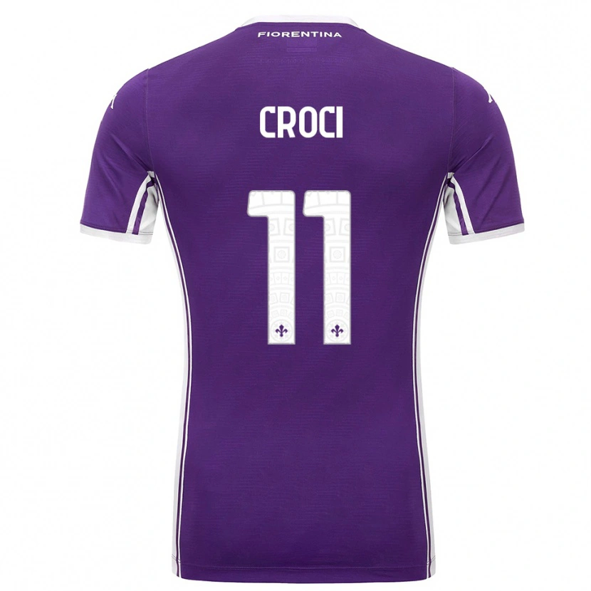 Danxen Dames Federico Croci #11 Paars Wit Thuisshirt Thuistenue 2025/26 T-Shirt