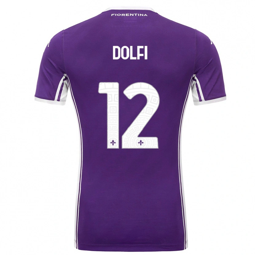 Danxen Dames Brando Dolfi #12 Paars Wit Thuisshirt Thuistenue 2025/26 T-Shirt