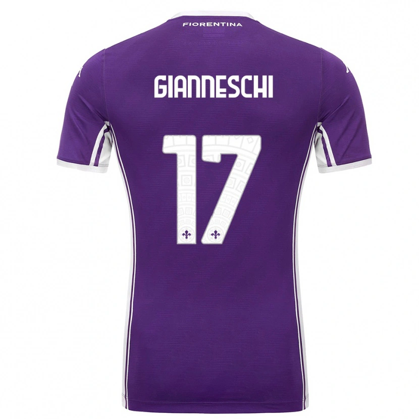 Danxen Dames Noah Gianneschi #17 Paars Wit Thuisshirt Thuistenue 2025/26 T-Shirt
