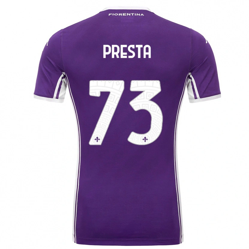 Danxen Dames Francesco Presta #73 Paars Wit Thuisshirt Thuistenue 2025/26 T-Shirt