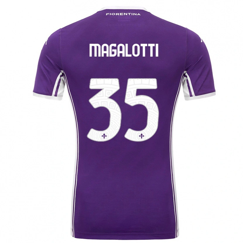 Danxen Dames Mattia Magalotti #35 Paars Wit Thuisshirt Thuistenue 2025/26 T-Shirt