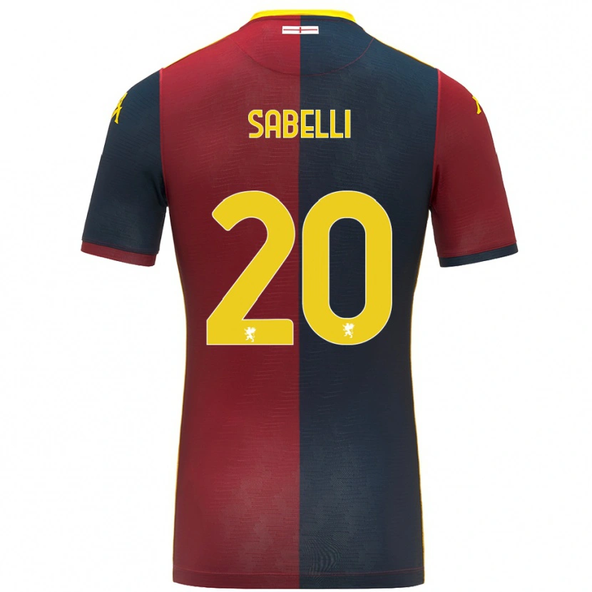 Danxen Dames Stefano Sabelli #20 Rood Koningsblauw Thuisshirt Thuistenue 2025/26 T-Shirt