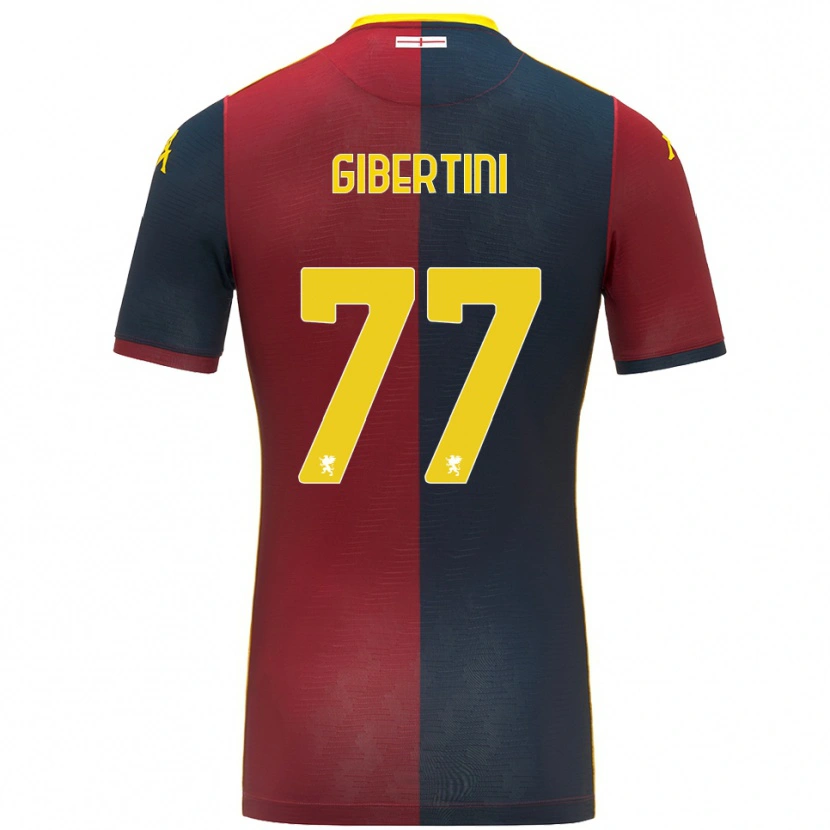 Danxen Dames Matteo Gibertini #77 Rood Koningsblauw Thuisshirt Thuistenue 2025/26 T-Shirt