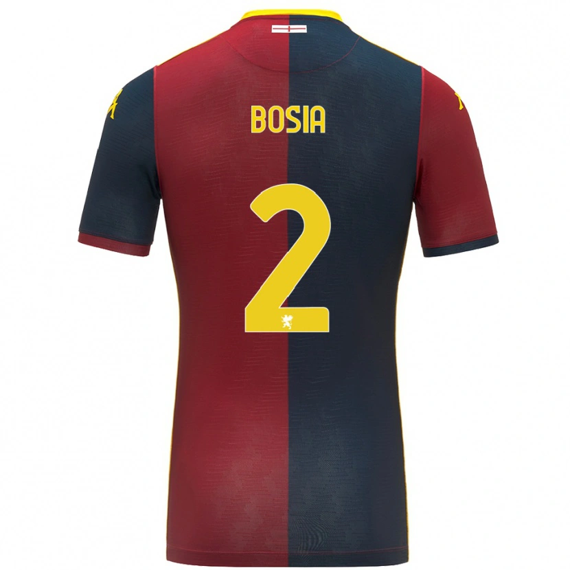 Danxen Dames Davide Bosia #2 Rood Koningsblauw Thuisshirt Thuistenue 2025/26 T-Shirt