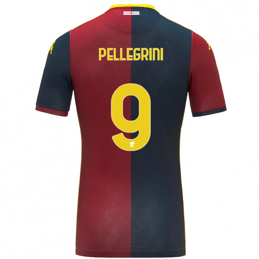 Danxen Dames Fernando Pellegrini #9 Rood Koningsblauw Thuisshirt Thuistenue 2025/26 T-Shirt