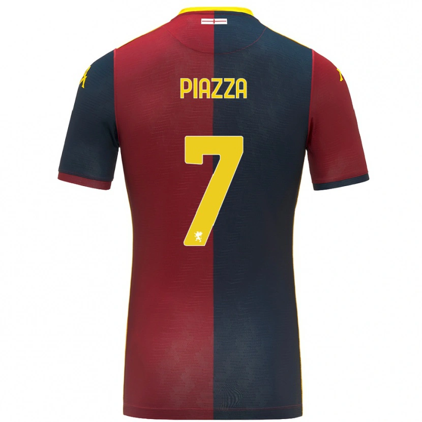 Danxen Dames Matteo Piazza #7 Rood Koningsblauw Thuisshirt Thuistenue 2025/26 T-Shirt