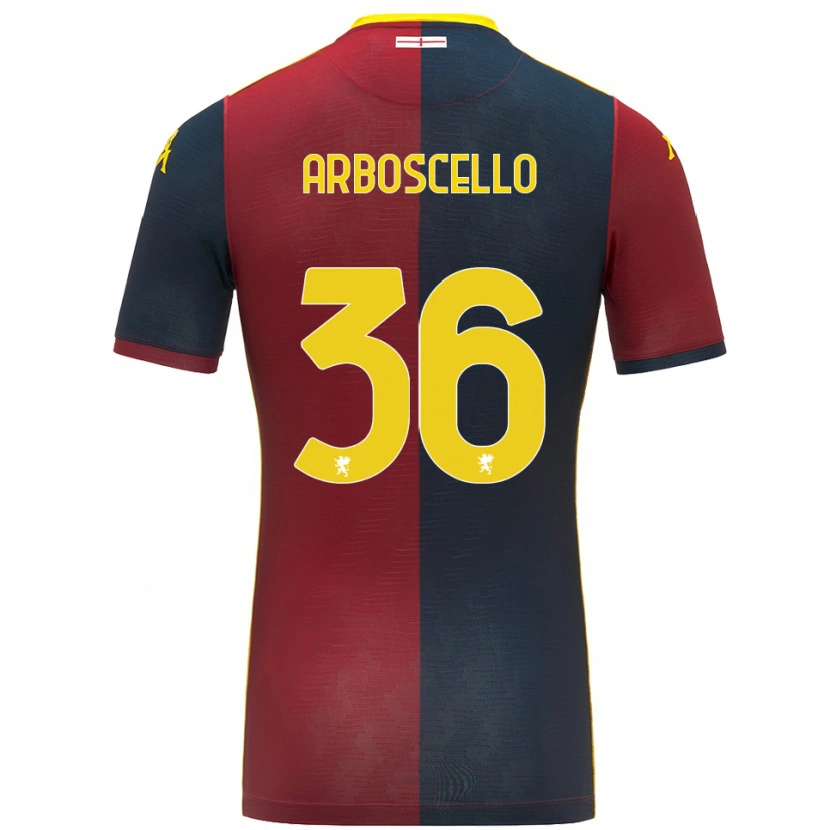 Danxen Dames Riccardo Arboscello #36 Rood Koningsblauw Thuisshirt Thuistenue 2025/26 T-Shirt