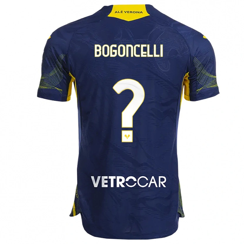 Danxen Dames Pietro Bogoncelli #0 Marineblauw Geel Thuisshirt Thuistenue 2025/26 T-Shirt