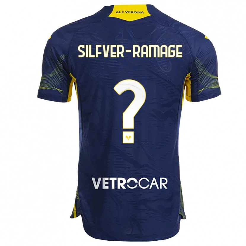 Danxen Dames William Silfver-Ramage #0 Marineblauw Geel Thuisshirt Thuistenue 2025/26 T-Shirt