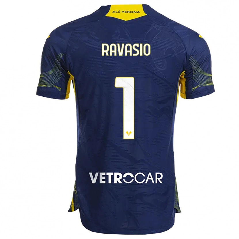 Danxen Dames Manuel Ravasio #1 Marineblauw Geel Thuisshirt Thuistenue 2025/26 T-Shirt